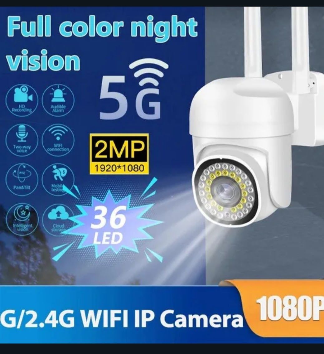 Câmera Vigilância  36 Leds Rotativa 5G Oferta Cartão 64GB