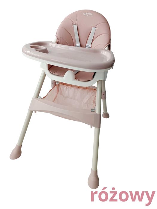 Składane krzesełko do karmienia 4w1 fotelik dla dzieci taca +2 GRATISY