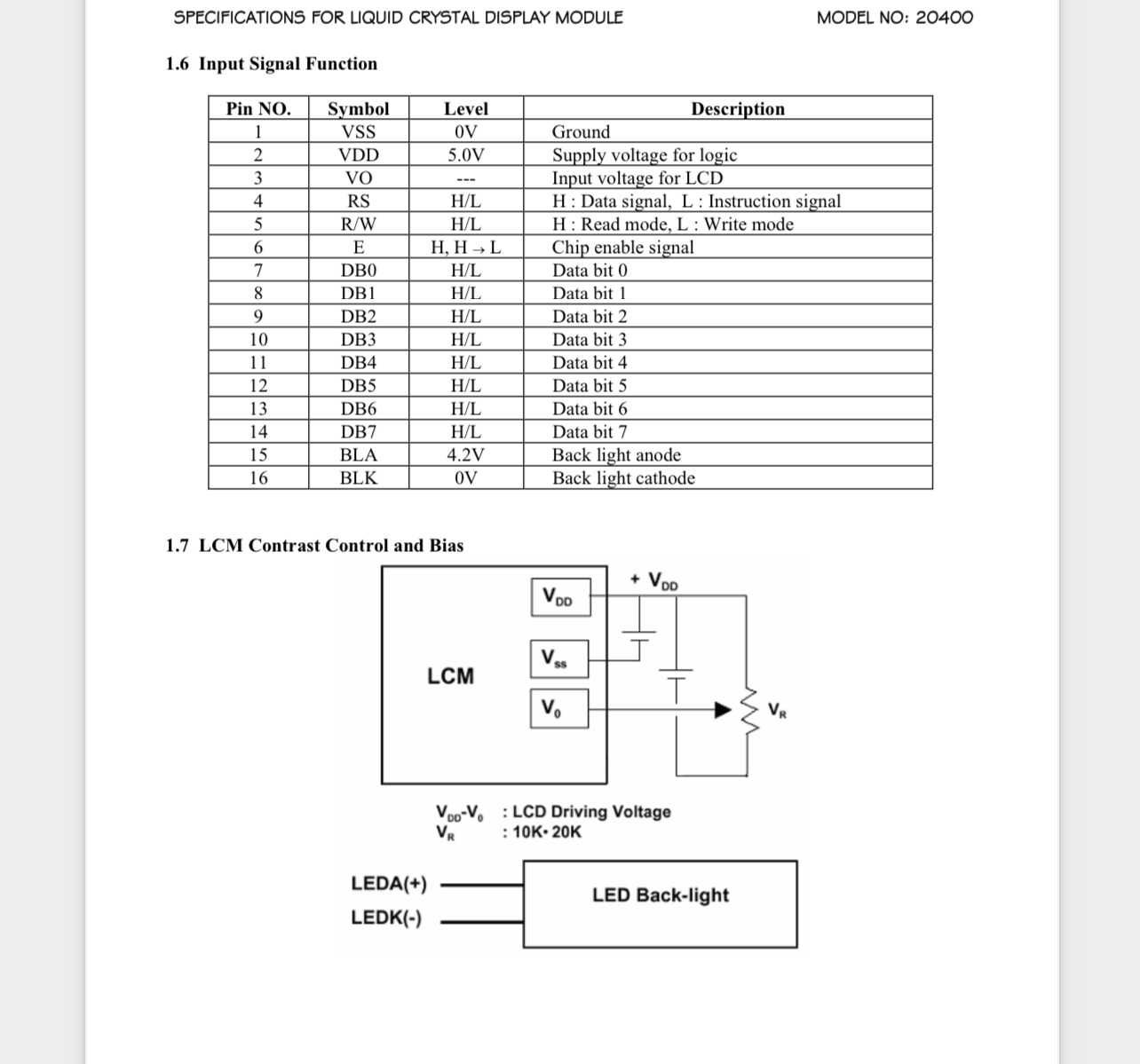 LCD дисплей 2004 для ардуіно CDM-20400