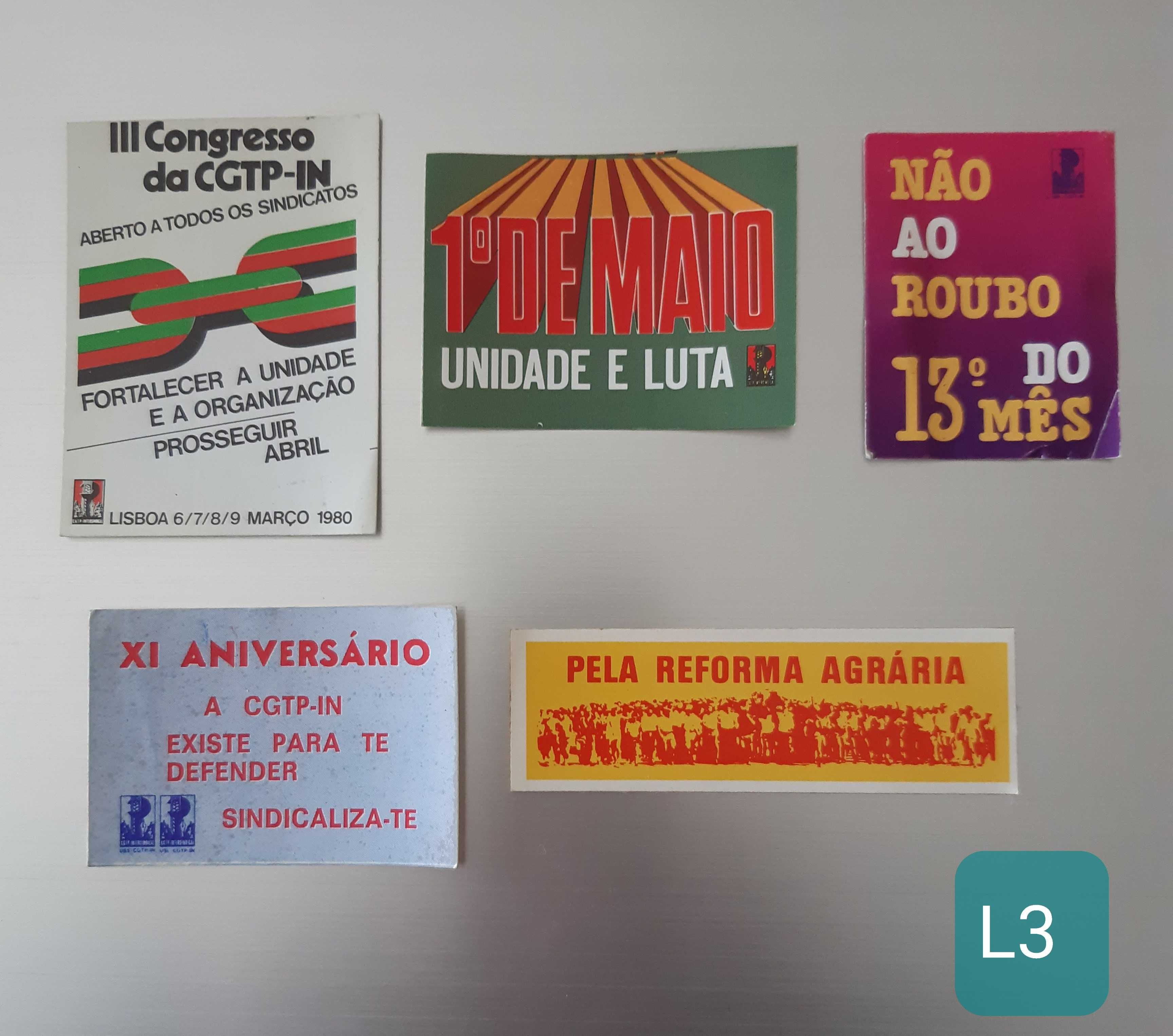 Autocolantes antigos, características políticas, raridades