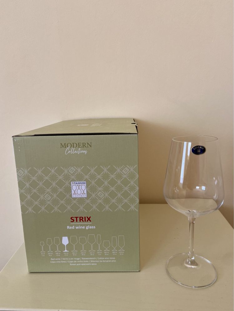 Набір келихів для вина, коктелів Bohemia Strix 450 мл 6 шт