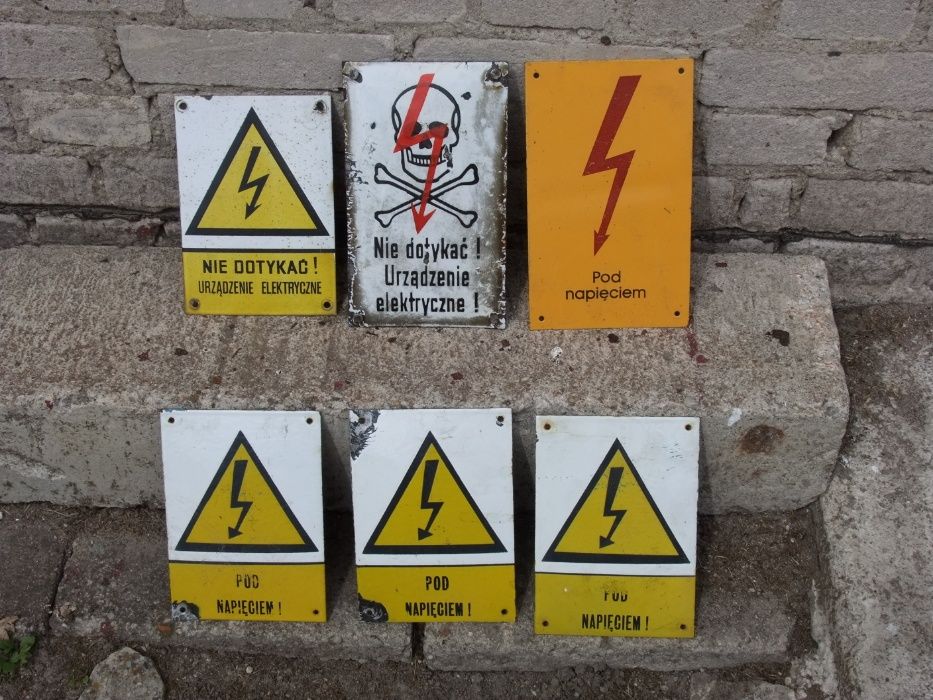 Tabliczki ostrzegawcze okres PRL