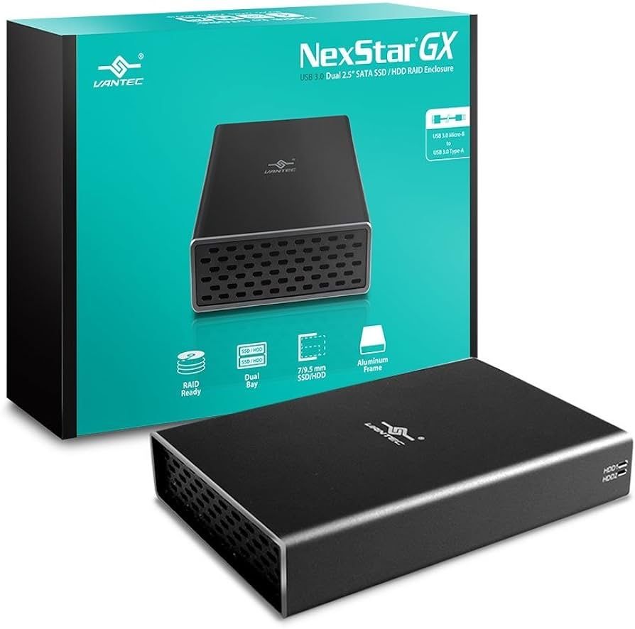 Nexstar GX USB 3.0 Dual 2.5" SATA RAID, NST-272S3-BK