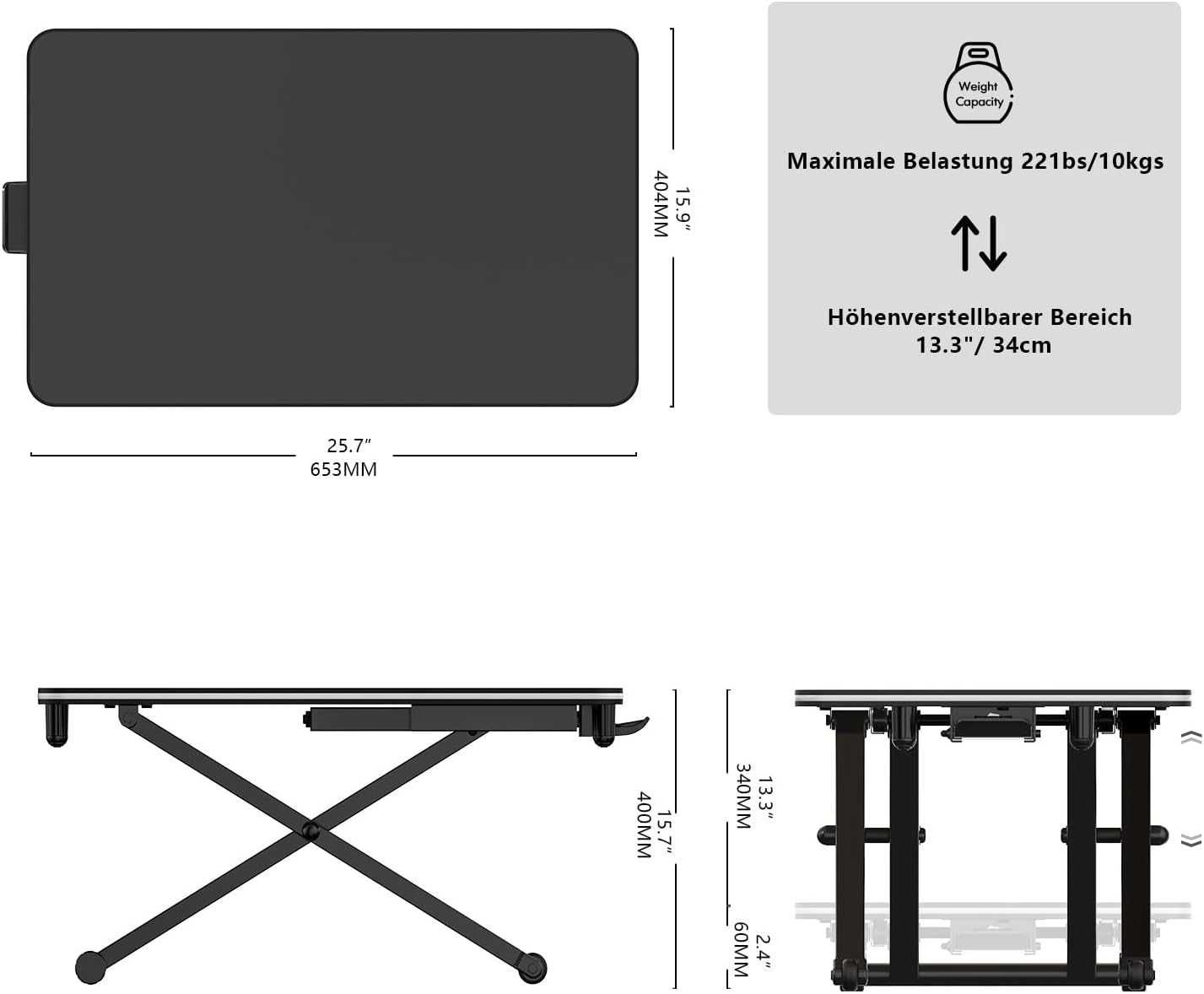 Nowe biurko/ stolik/ podpórka/ blat/ stół/ 65cmx40cm/ FENGE !7420!