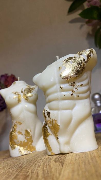 Подарунковий набір соєвих свічок Він+Вона