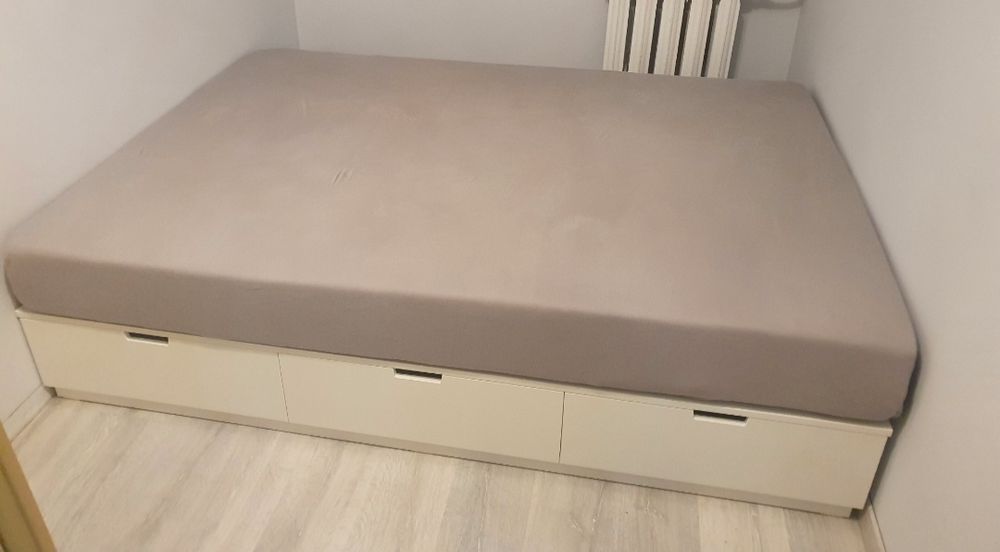 NORDLI łóżko Rama łóżka z szufladami, biały 140x200 cm Ikea
Rama łóżka
