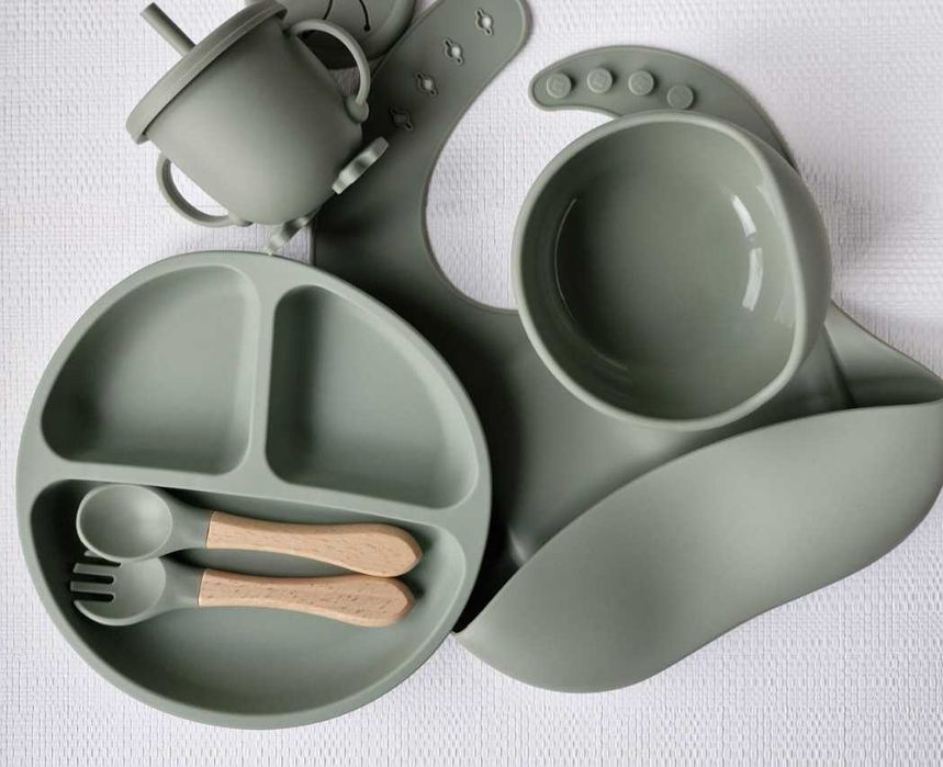 Набір Дитячий Силіконовий посуд .Еко посуд . Для прикорму