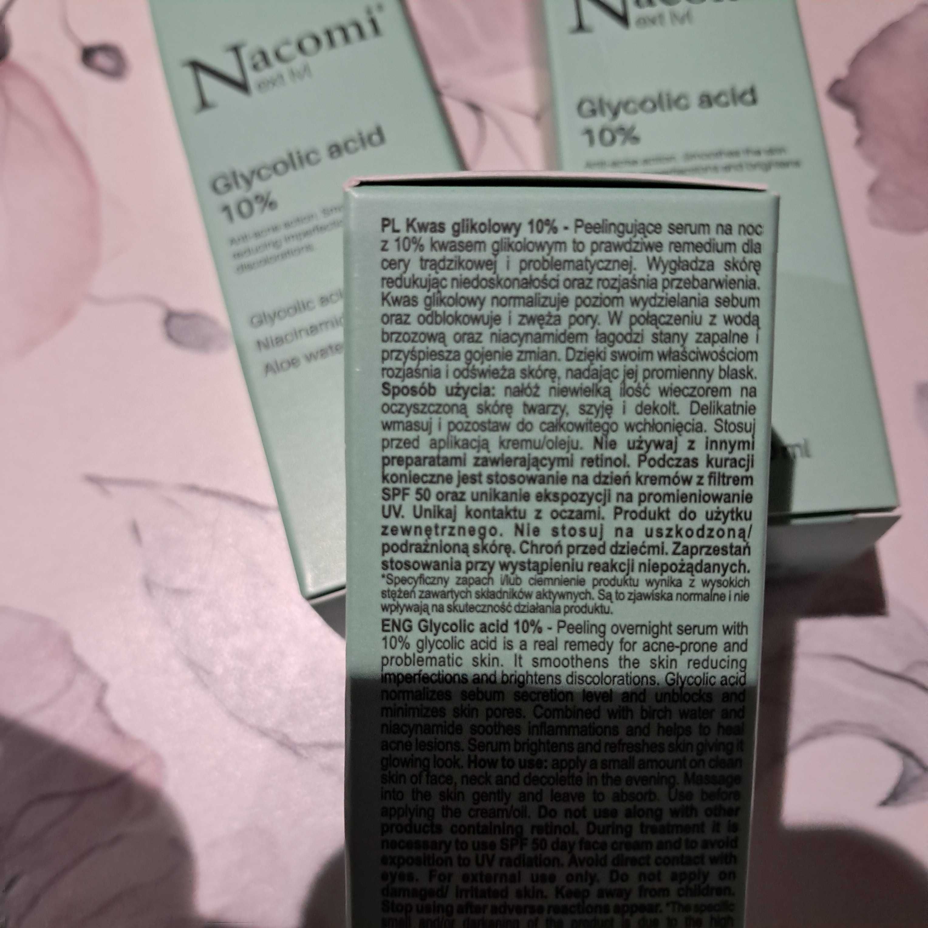 3 x 30 ml kwas glikolowy Nacomi 10 %