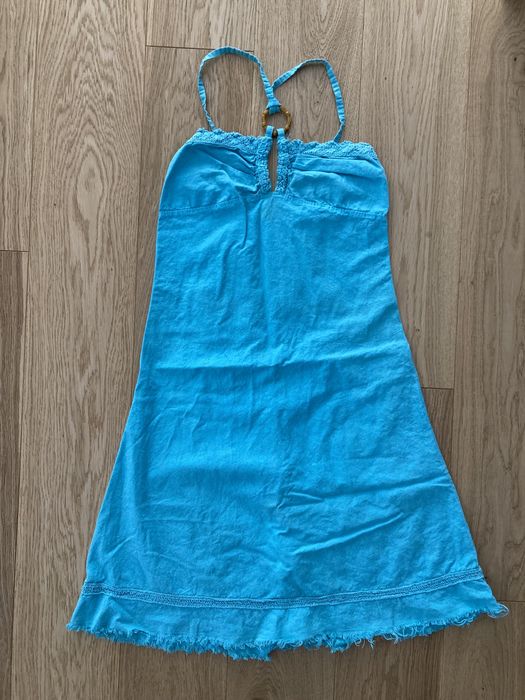 Sukienka lekka S/XS niebieska lato wiosna