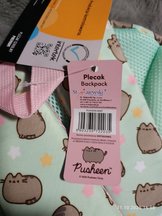 Plecak wielokomorowy oryginalny Pusheen