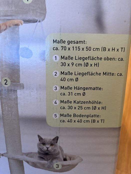 Кігтеточка для котів з гамаком 70*115*50