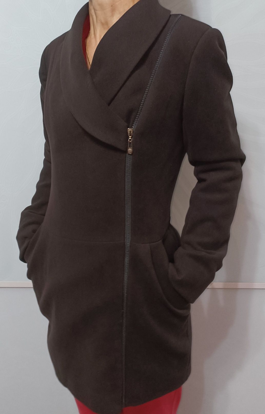 Пальто демисезонное из кашемира р.44-46, кашемировое пальто