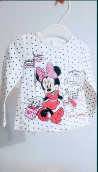 Bluzeczka bluzka z długim rękawem Minnie Mouse Disney baby w r. 80