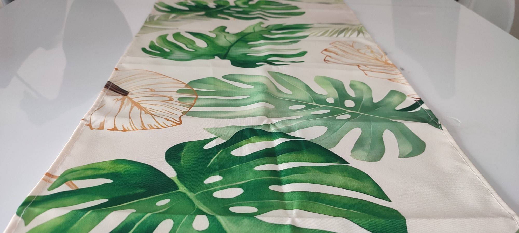Bieżnik na stół obrus wzór monstera