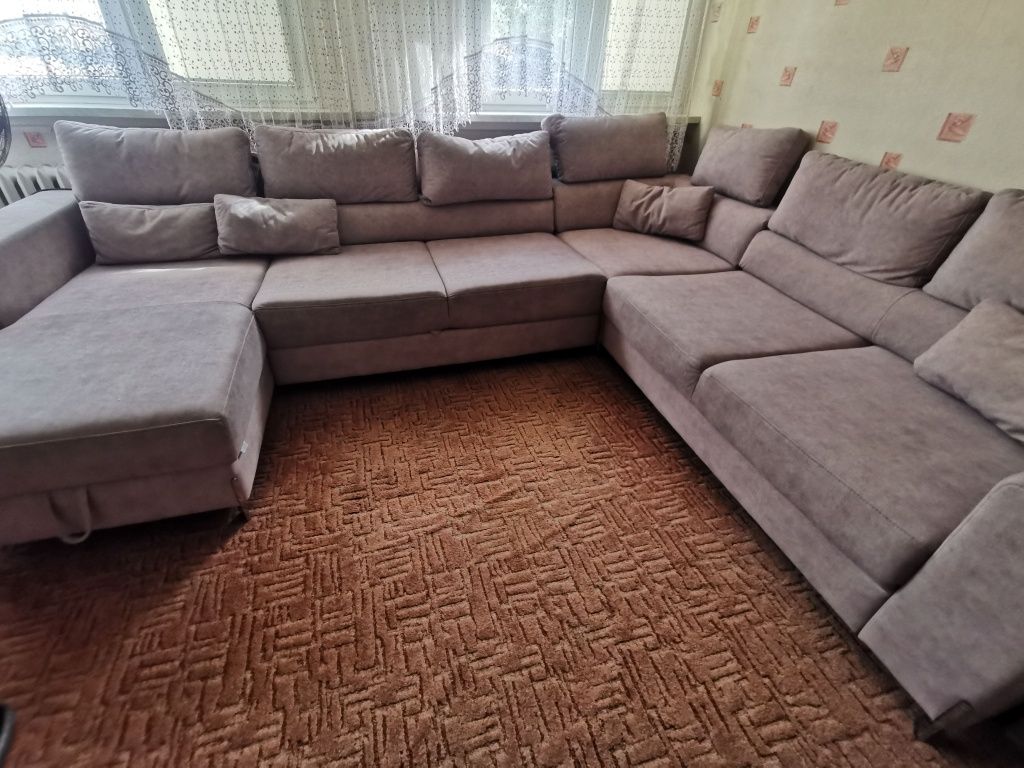 Narożnik kanapa podkowa beżowa Agata meble