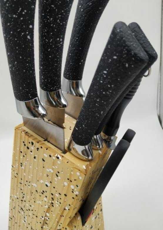 Набор ножей rainberg rb-8806 + подставка для ножей