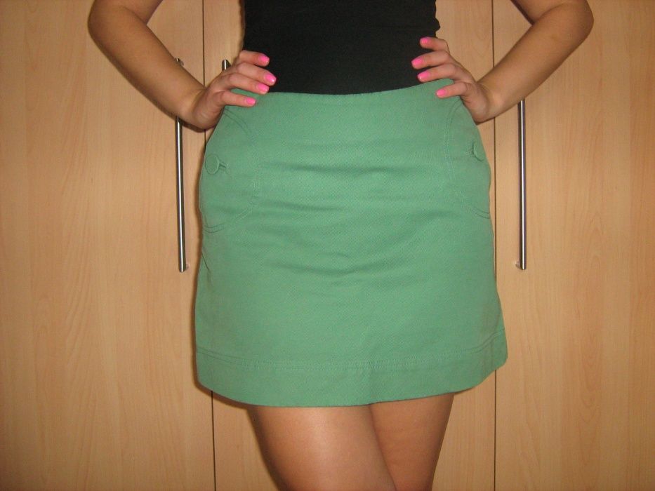 Sexy mini zielona spodniczka H&M S