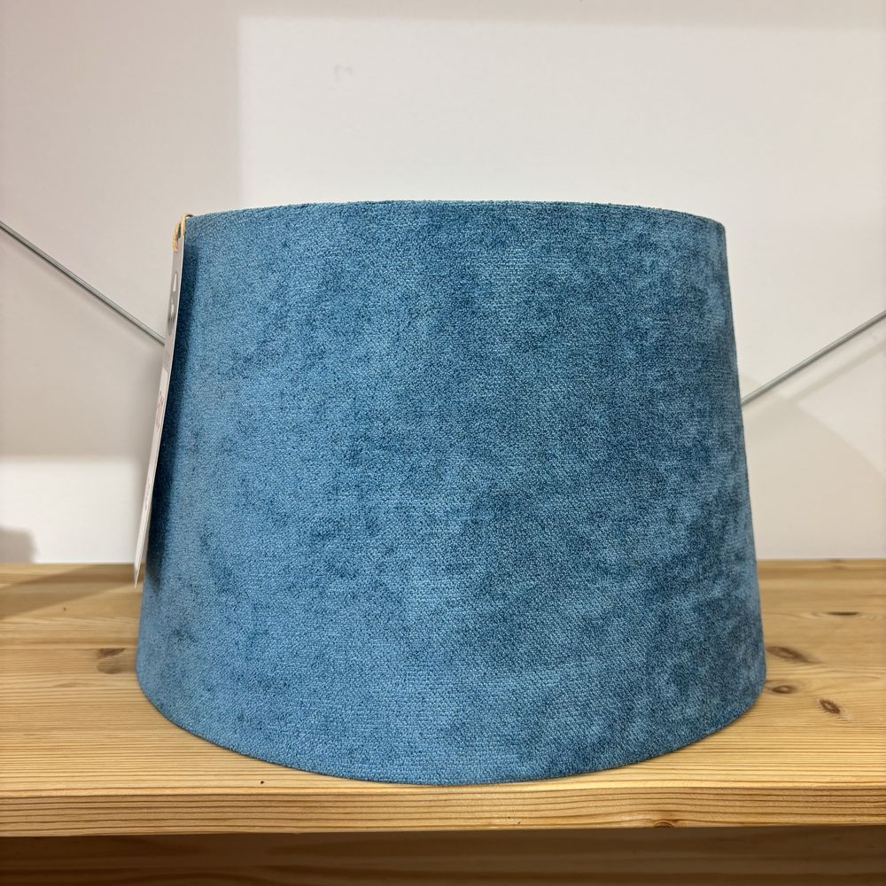 Abajur Retangular 40 x 25 x 20 Veludo Azul