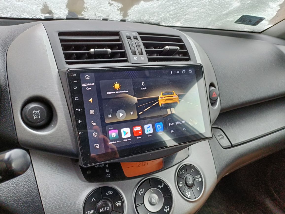 Android radio 9 " CarPlay Nawigacja gratis ramka RAV4