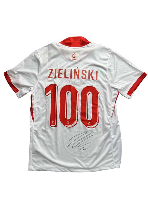 Piotr Zieliński Inter Mediolan koszulka reprezentacji z autografem