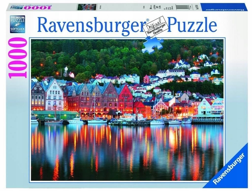 Puzzle 1000 Bergen Norwegia, Ravensburger