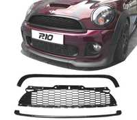 GRELHA FRONTAL PARA MINI COOPER R56-57-55 2006/2014 PRETO BRILHANTE APENAS VALIDA S E JCW