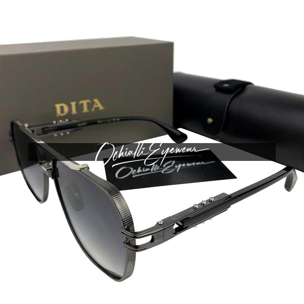Okulary przeciwsłoneczne Dita KUDRU czarne oksydowane, pudełko