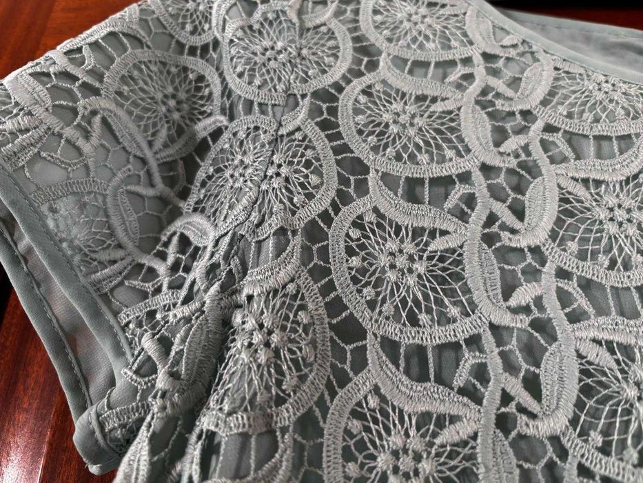 Blusa de renda cor verde - Zara