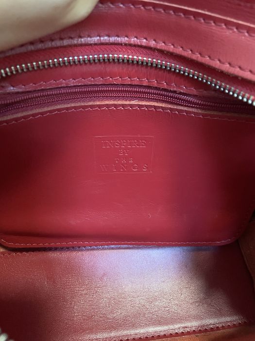 Сумка натур.шкіра The wings червона
