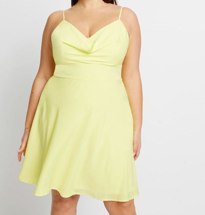 Sukienka b.p.c non prix żółta cytrynowa 44
