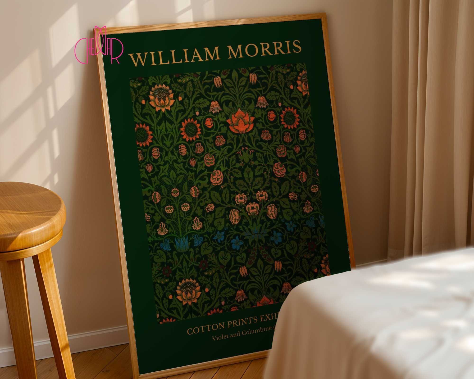 Plakat ,,Violet and Columbine", William Morris, 30x40, bez ramki