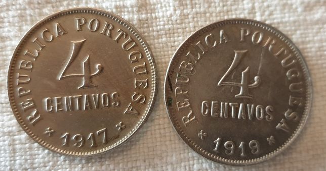 4 Centavos 1917 e 1919
