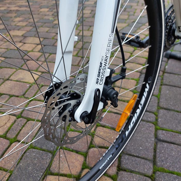 Jak Nowy Rower Merida Crossway 40 r. L 52cm Shimano Altus 3x9 Biały
