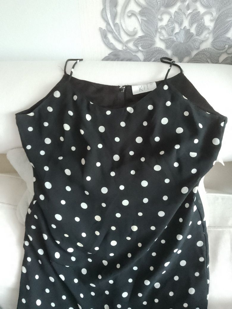 Sukienka w grochy M czarna