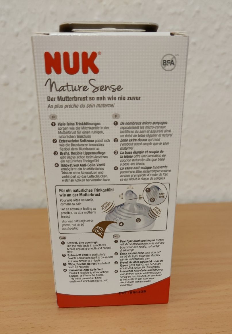 пляшка бутылочка NUK Nature Sense