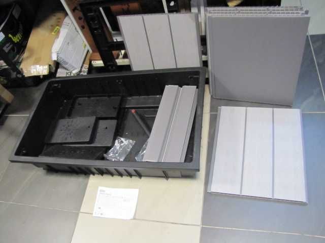 Donica podwyższona grządka dla roślin Keter Seqouia Medium szara 88L