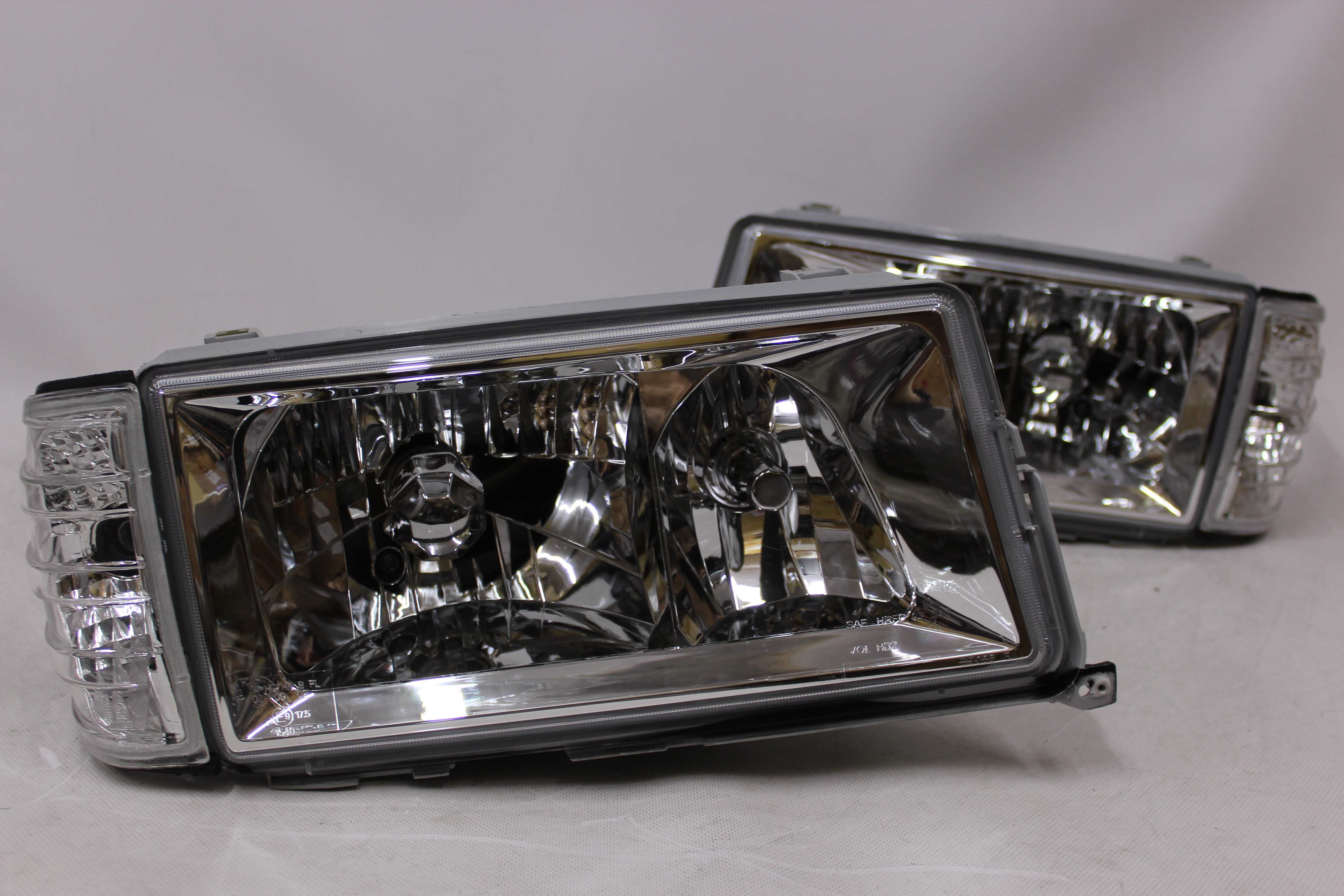 Lampy reflektory przednie przód MERCEDES W201 W190 r.82-93 Chrom IGŁA