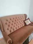 sofa, sofy, kanapa 2 i 3 osobowa, welur brązowy