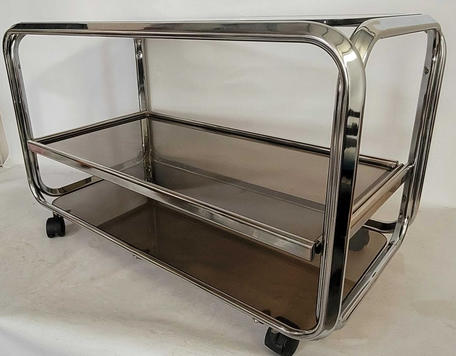 bauhaus stolik chromowany Huwa-Spiegel Pasol 88x45 h 55