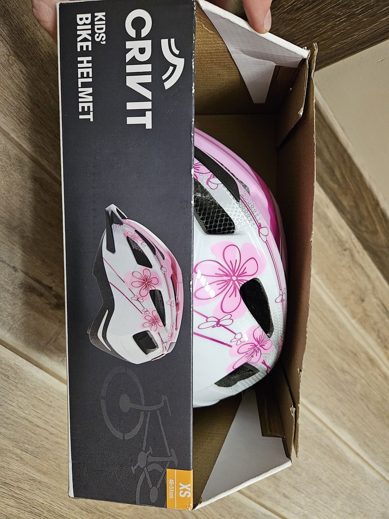 Nowy kask rowerowy dziecięcy XS