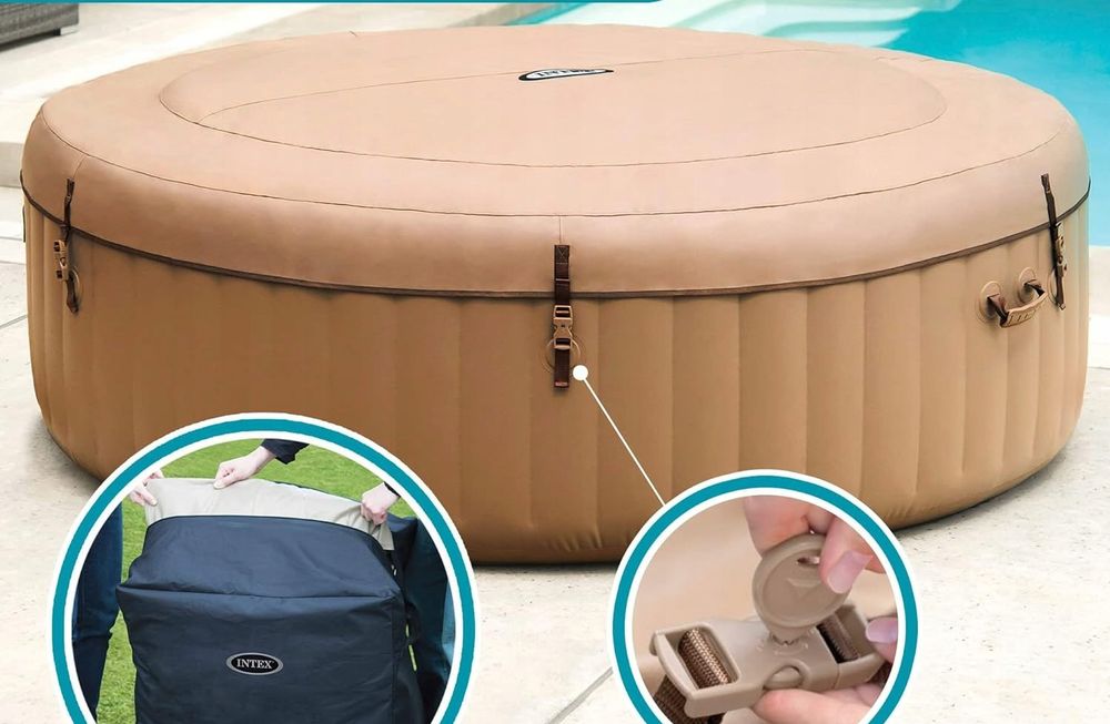 Basen Z Hydromasażem Nadmuchiwany Okrągły Intex Pure Spa Sahara 6 os.