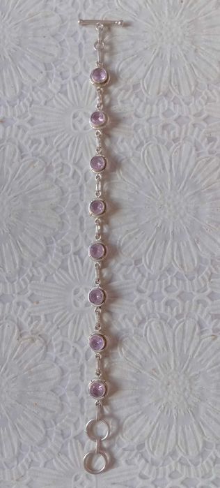 Conjunto em vidro cristal cor-de-rosa