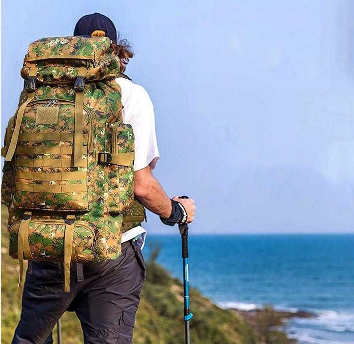 Nowy plecak turystyczny trekkingowy taktyczny moro zasobnik XL 80l