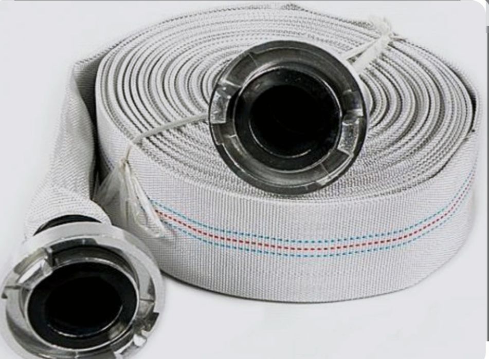 WĄŻ STRAŻACKI Parciany BIAŁY Do WODY Pompy Szamba  2 cale 20m