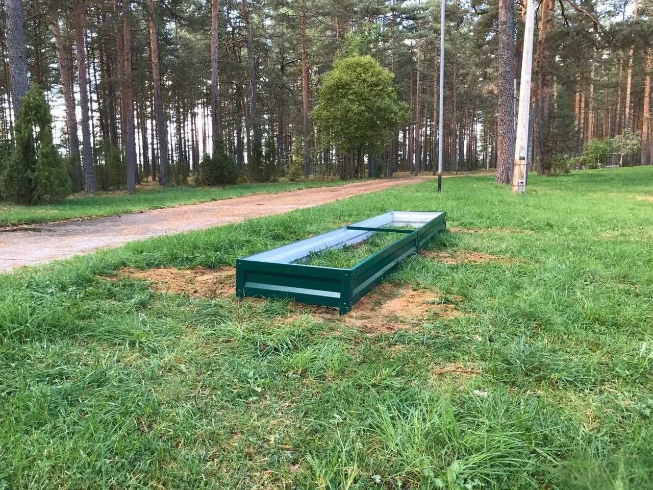 Грядка металева для саду / клумба до саду / металеві огородка