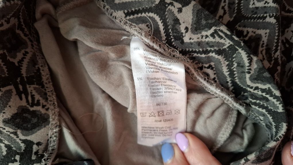 Spodnie 36/38 haremki z wiskozy lekkie przewiewne na gumce