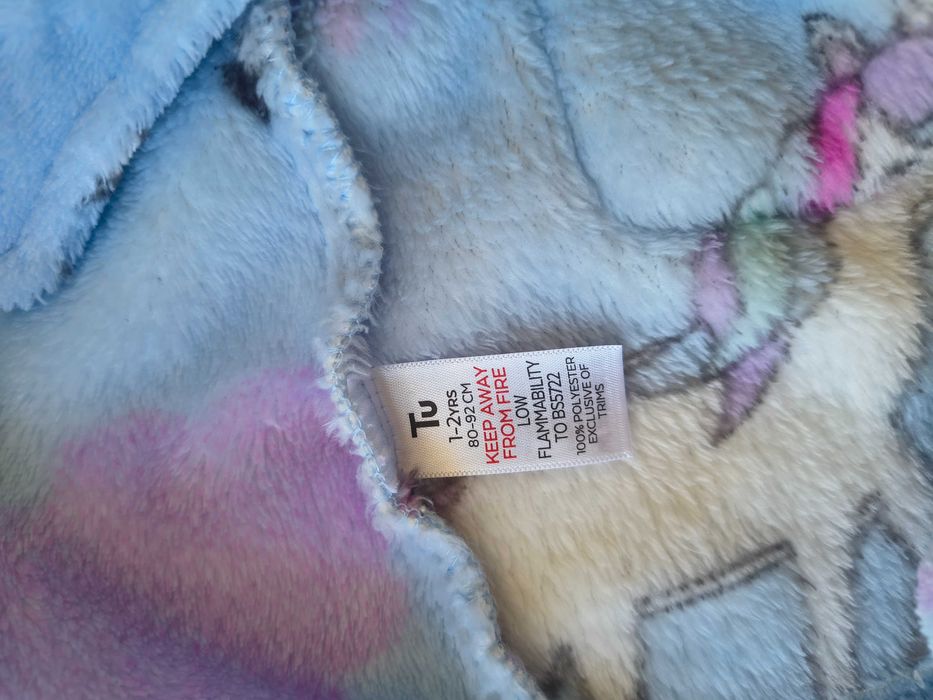 Szlafrok dziewczęcy 1-3 lata