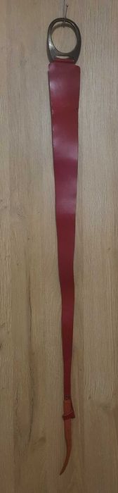 Makalu Pasek Czerwony z Szeroką Metalową Klamrą