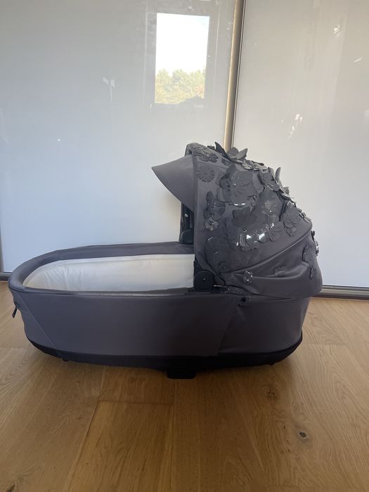 Gondola Cybex Priam 4.0 Lux Carry Cot Simply Flowers gray szara