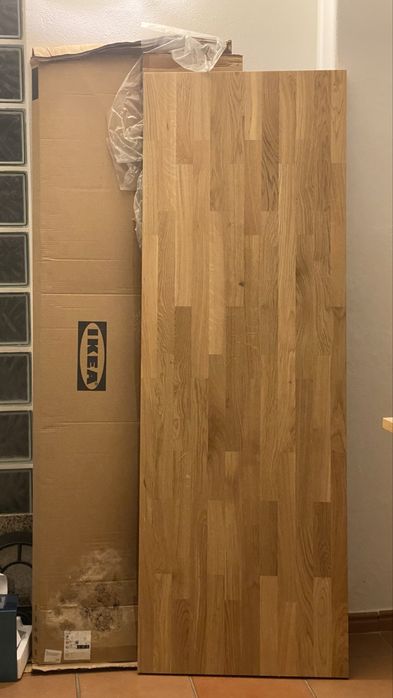 Bancada de Cozinha de Madeira Carvalho